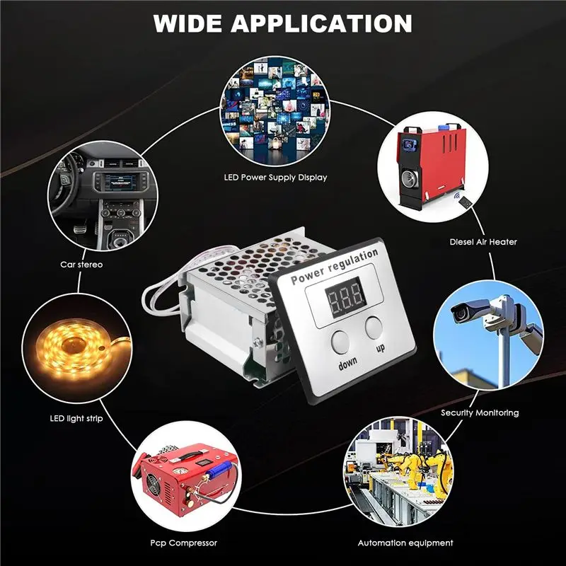 AB46-4000W 220V AC SCR Voltage Regulator Dimmer Electric Motor Speed Temperature Controller For Water Heater Small Motors