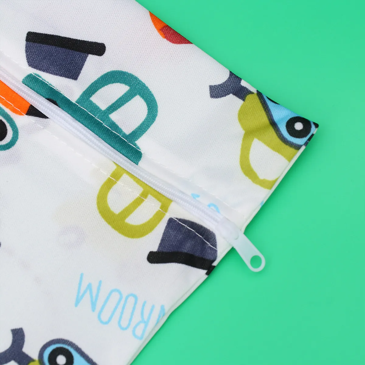 Infant Diaper Bag Single Zipper Waterproof Multipurpose Baby Nappy Pouch Outdoor Reusable Printed Cartoon Diaper Pouch