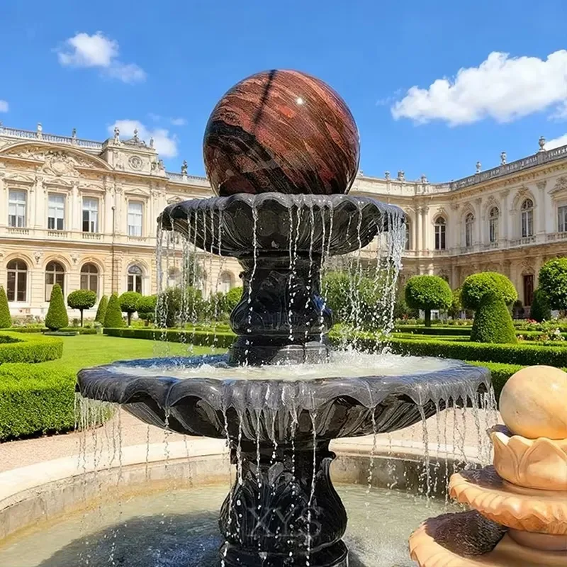 custom designed marble European design durability outdoor garden art statue hand carved waterfall fountain,