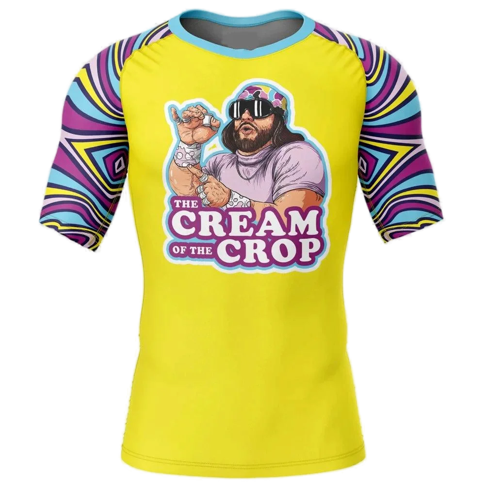Macho Man Randy Savage 'The Cream Of The Crop' Short Sleeve Compression Rashguard 3d Printing Casual Oversized Tee Tops Clothing