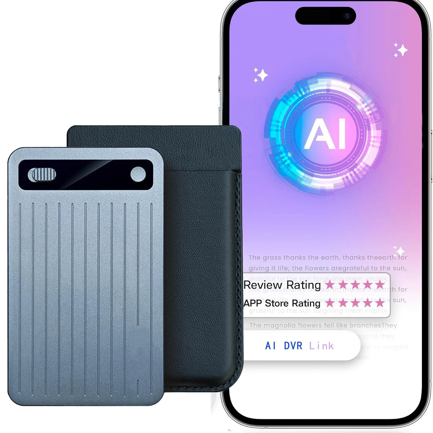 Ultra-thin AI Dual Mode Recorder Chatgpt AI Card Recorder Speech Text Conference Recorder Mind Map Suitable for Learning Work
