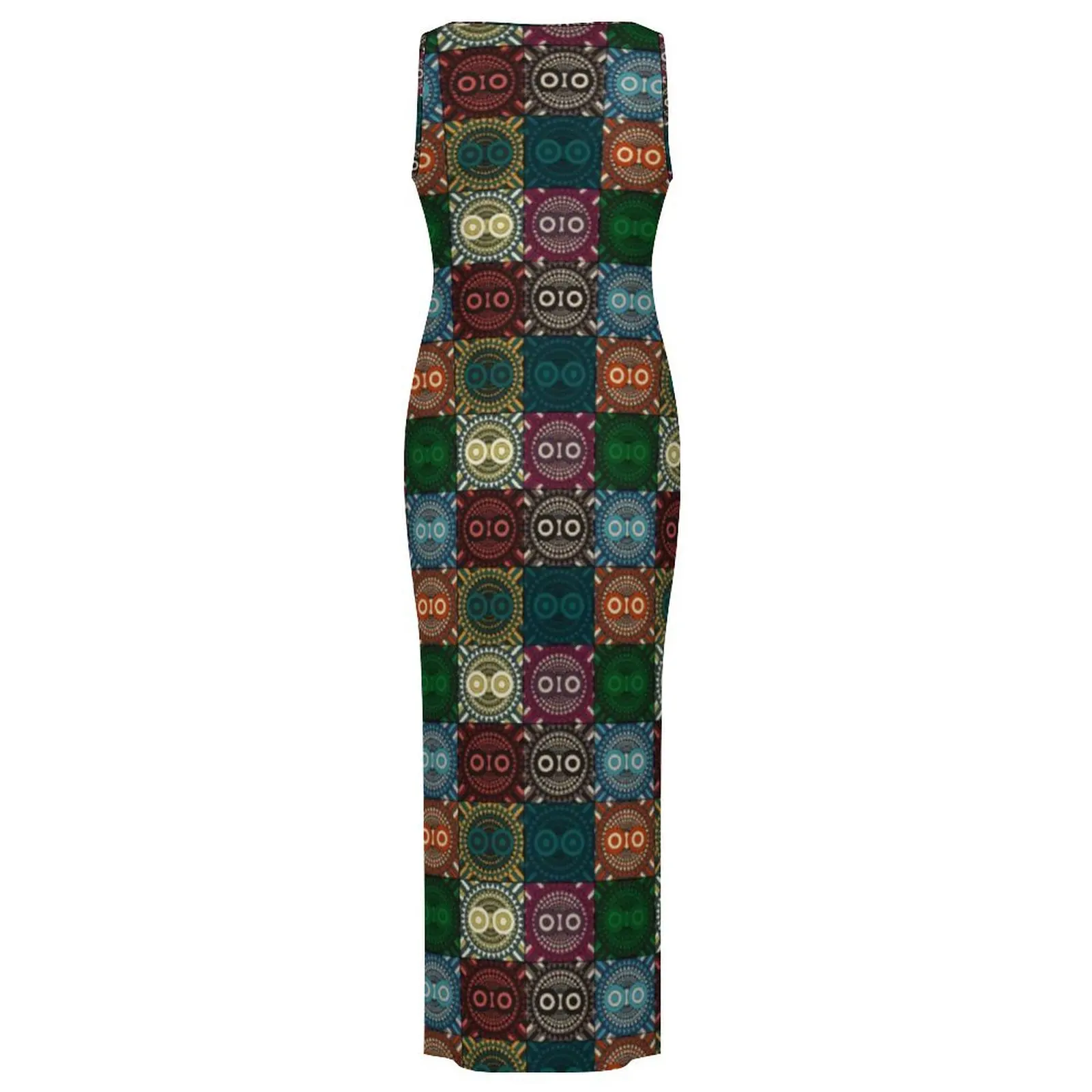 Doodle Owl Bodycon Dress Spring Cute Animal Print Trendy Maxi Dresses Woman Sleeveless Graphic Y2K Fashion Dress Big Size 4XL