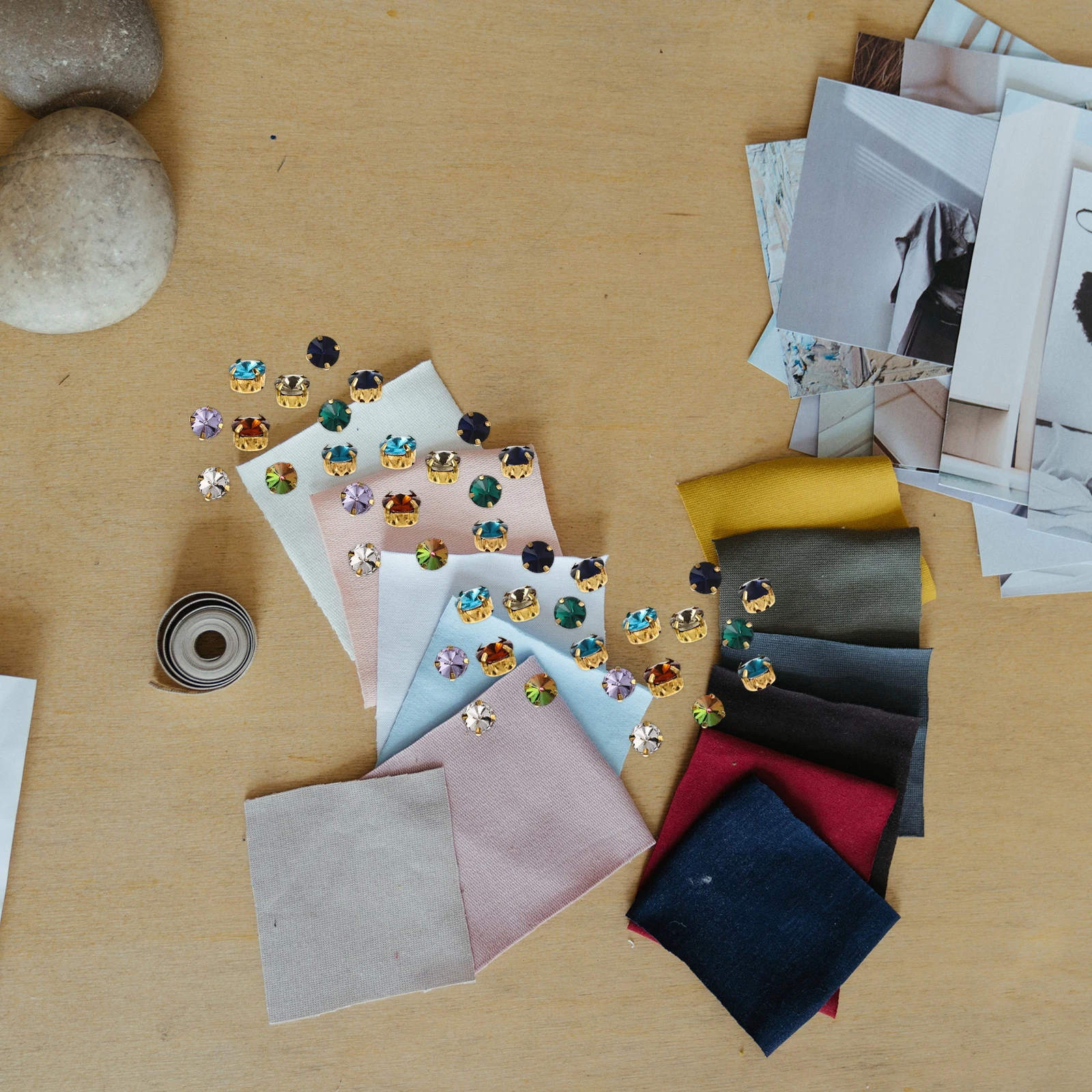 

40pcs Glass Rhinestone Sewing Decor Claw Crystal Drills Costume Diy Jewelry Accessories Dress Bag Hat Embellishment Beads