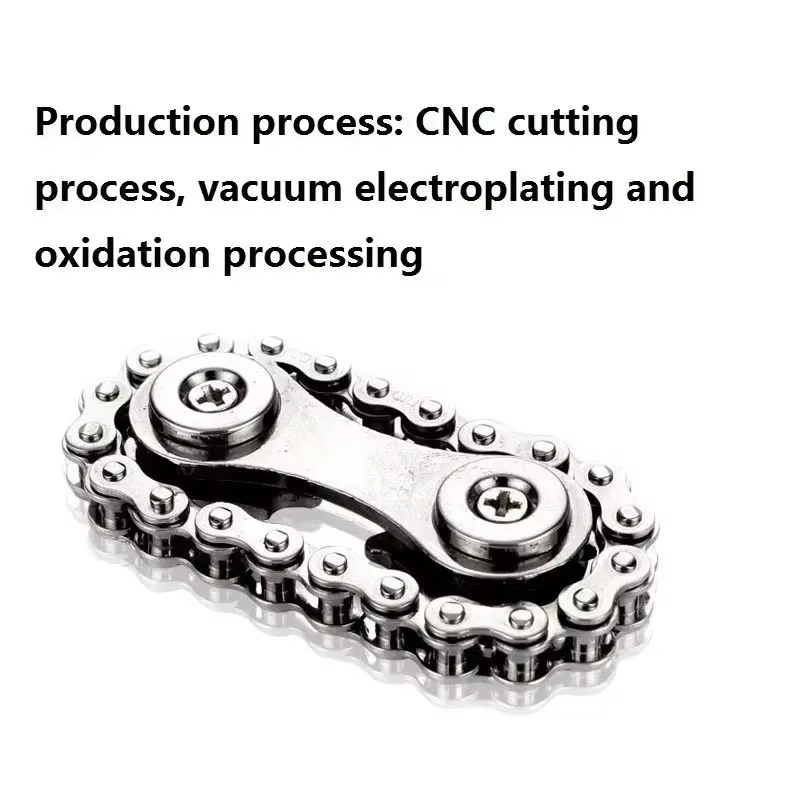 メタルバイクチェーンフィジェットスピナージャイロおもちゃストレス解消集中力向上DIY不安解消EDCポケットスプロケットフライホイール大人＆子供向け
