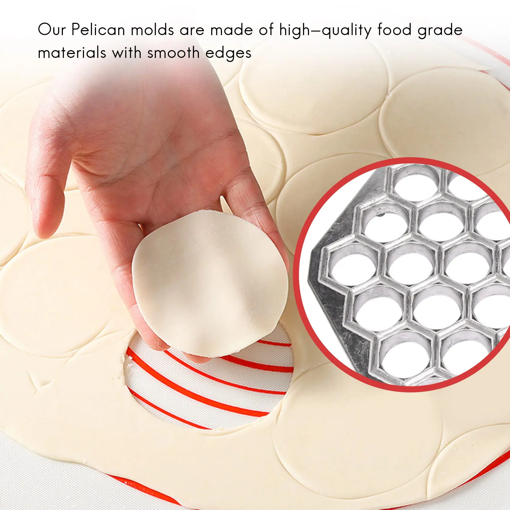 NEW HOT In Stock-Dumpling Mold Cutter Ravioli Form For The Russian Pelmeni Molder Metal Meat