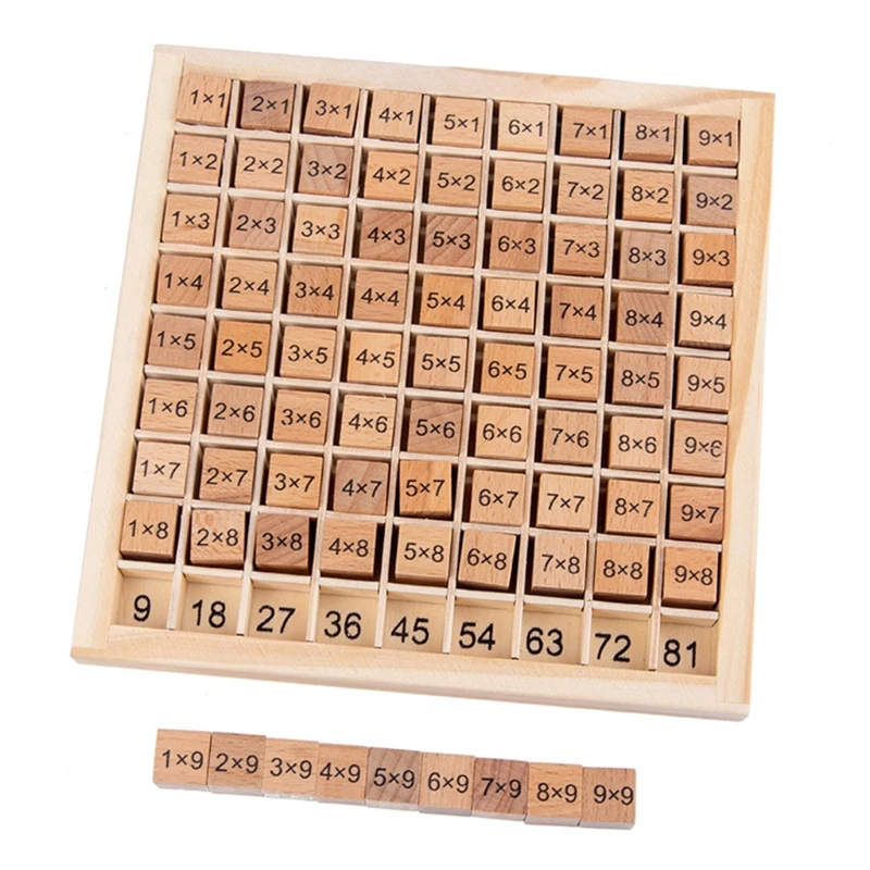 Juguetes Educativos madera para niños, tabla multiplicar 99, material didáctico para matemáticas y aritmética