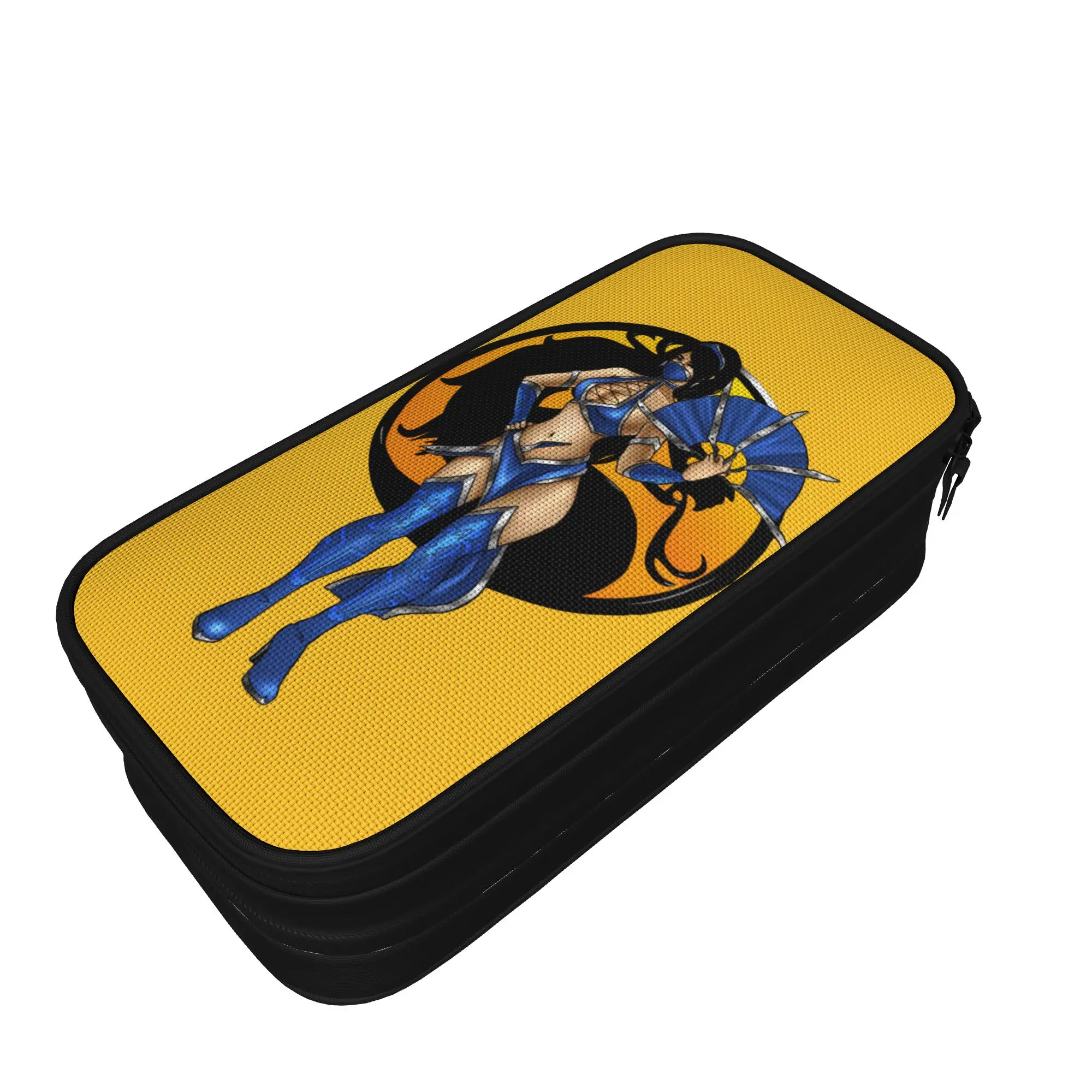 Estojos de lápis Mortal Kombat Kitana Classic MK11, bolsas de lápis para meninas e meninos, grande capacidade, material escolar, caixa de lápis cosmética