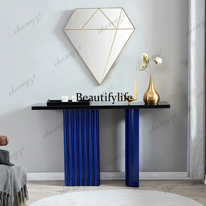 A73 Entrance Table Light Luxury Entrance Table Against the Wall Marble Partition Decoration Table