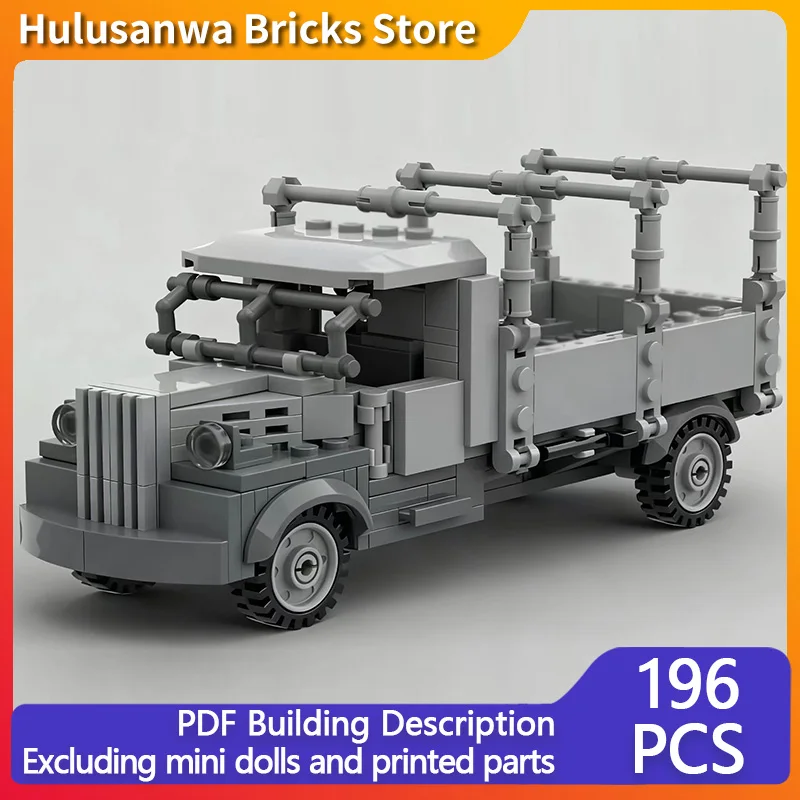 

Blitz WW2 Military Truck Model MOC Building Bricks War Equipment Modular Technology Gifts Holiday Assemble Children Toys Suit