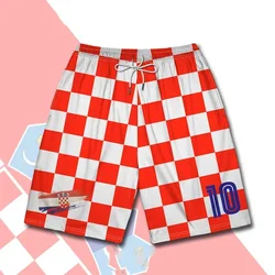 New Switzerland Croatia Football Home Team Uniform Sports Shorts Men's Women's 3D Printing Breathable Quick Drying Comfortable