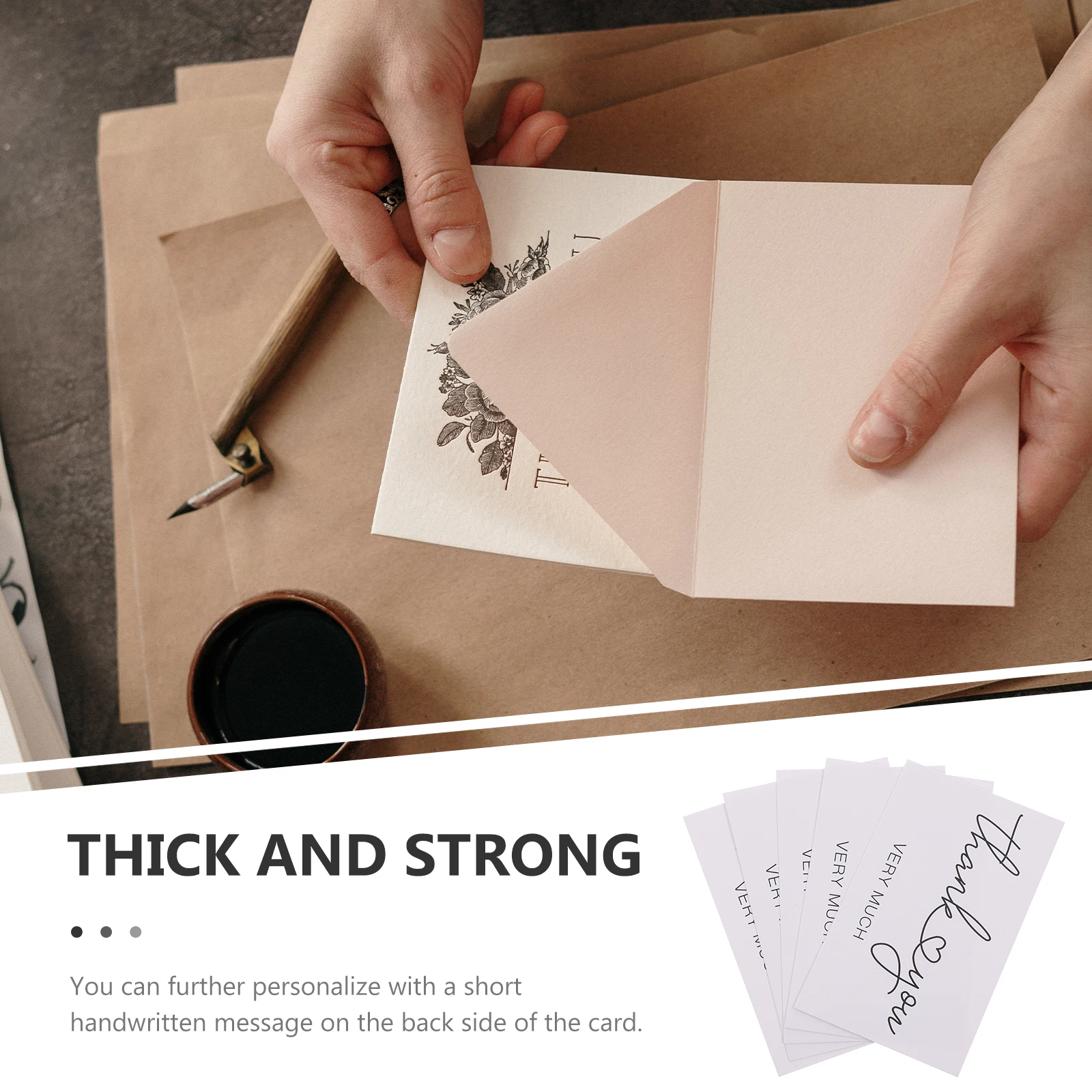 

150pcs Bulk Gratitude Notes for Customers Delicate Memo Gift Cards for Retail Stores Bakeries Nail Salons Restaurants Small
