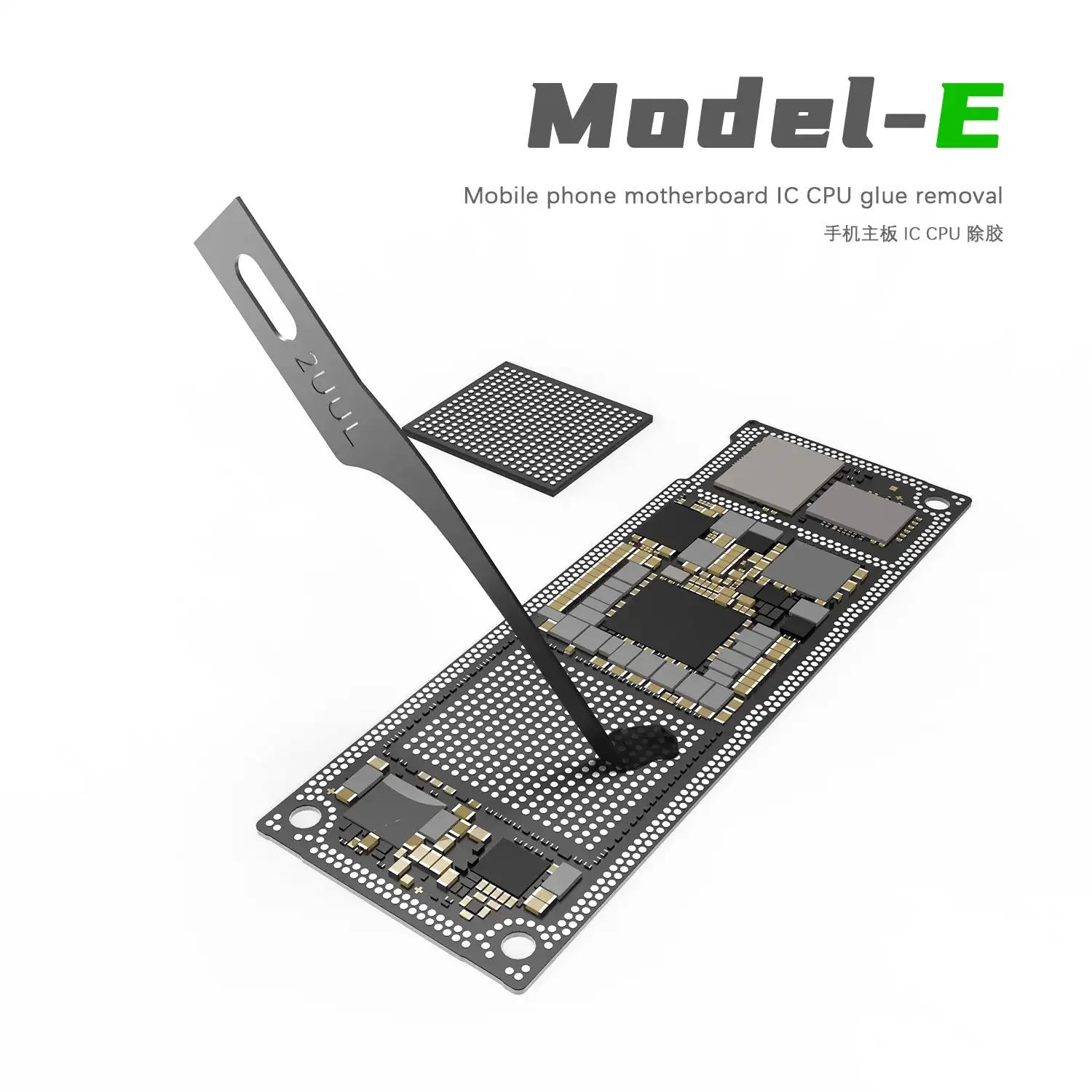 2UUL 4 في 1 اليد إنهاء شفرات مثير ل Pcb تحت ملء نظيفة متعددة الوظائف بغا رقاقة اللوحة الغراء تنظيف كشط نقب سكين