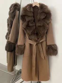 10 best sales Casaco com gola e punhos de pele - №9