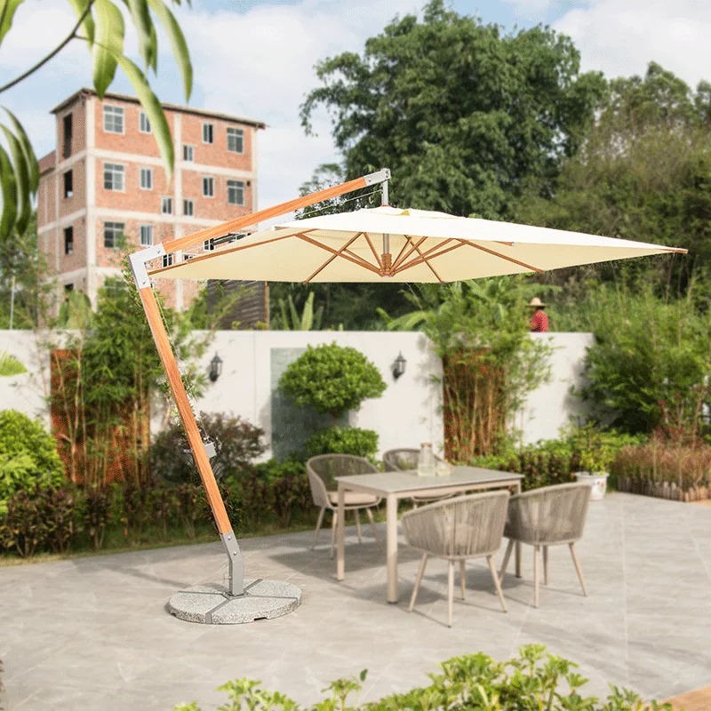 Custom Printed Cantilever Outdoor Umbrella Big Size Garden Parasol For Beach Restaurant Use-Manufactured Personalized Umbrellas