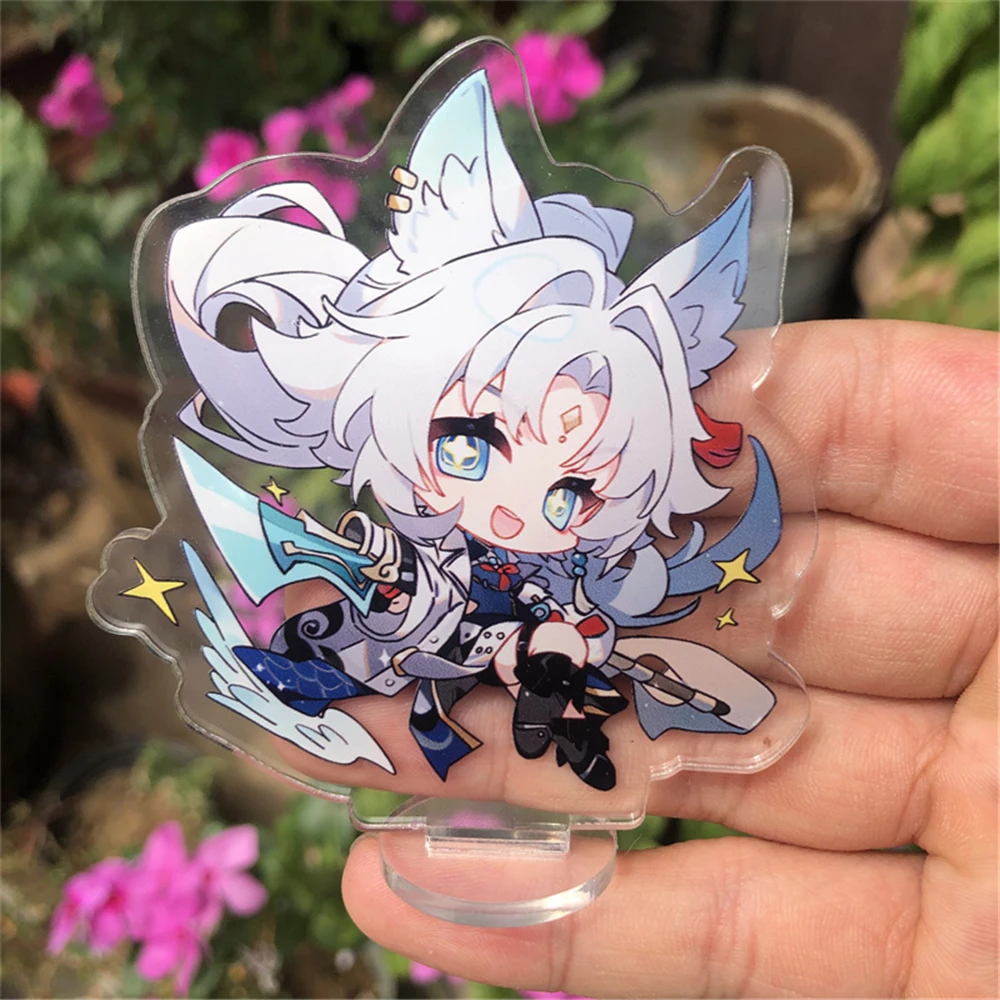 8cm Anime Game Honkai Star Rail Moze Feixiao Lingsha Cosplay Acrylic Figure Stand Model Plate Desk Decor Sign