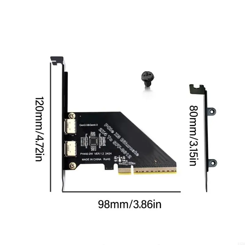 D57D PCIe 4.0X8 to SFF 8612 8611 Oculink Split Adapter Uplink PCle Gen4x8 128Gbps