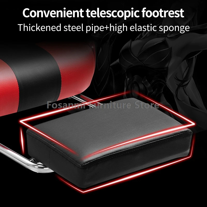 Cadeira de mesa reclinável para jogos em casa, altura ajustável, cadeira giratória de escritório, ergonômica, gamer, computador, com braços e encosto de cabeça