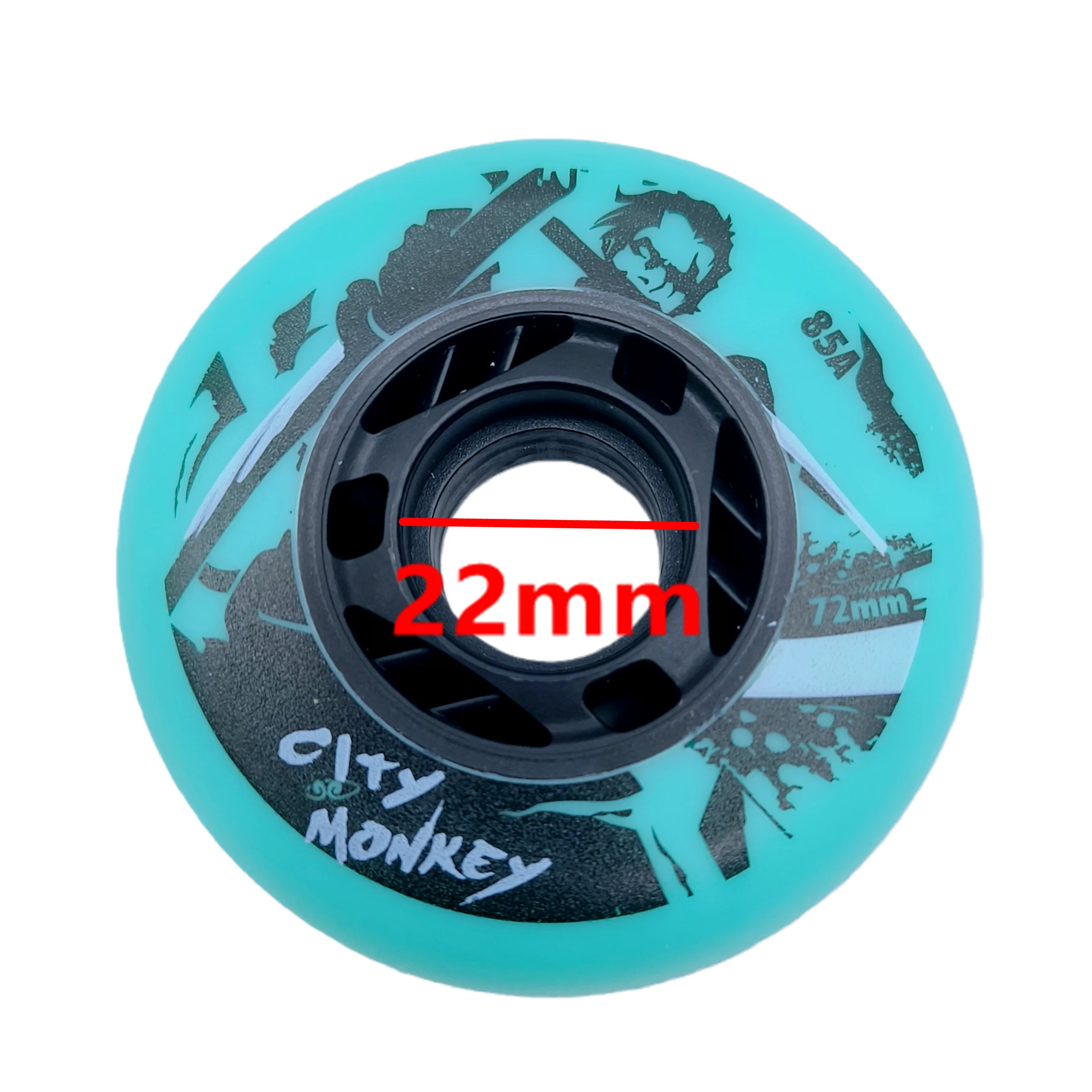 Kółka do wrotek inline, kółka do rolkówek 72mm 85A kółka FSK do wrotek inline, 8 kół/partia — zdjęcie 4