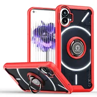 Ring Car Holder Silicone Case For Nothing Phone 1 Back Cover Hard PC Shockproof Protection Phonerprint  Lightweight  Lightweight