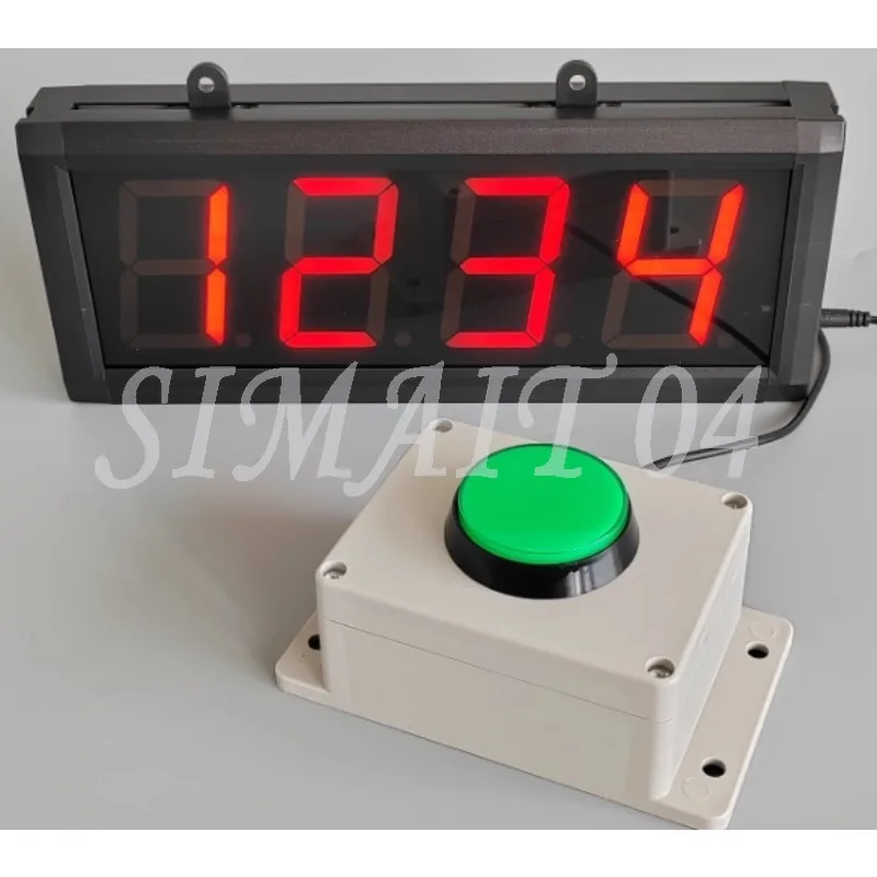 3/4 Inch Large LED Screen Manual Digital Counter, Hand Push Button Tally Counter for Warehouse & Pipeline Counting