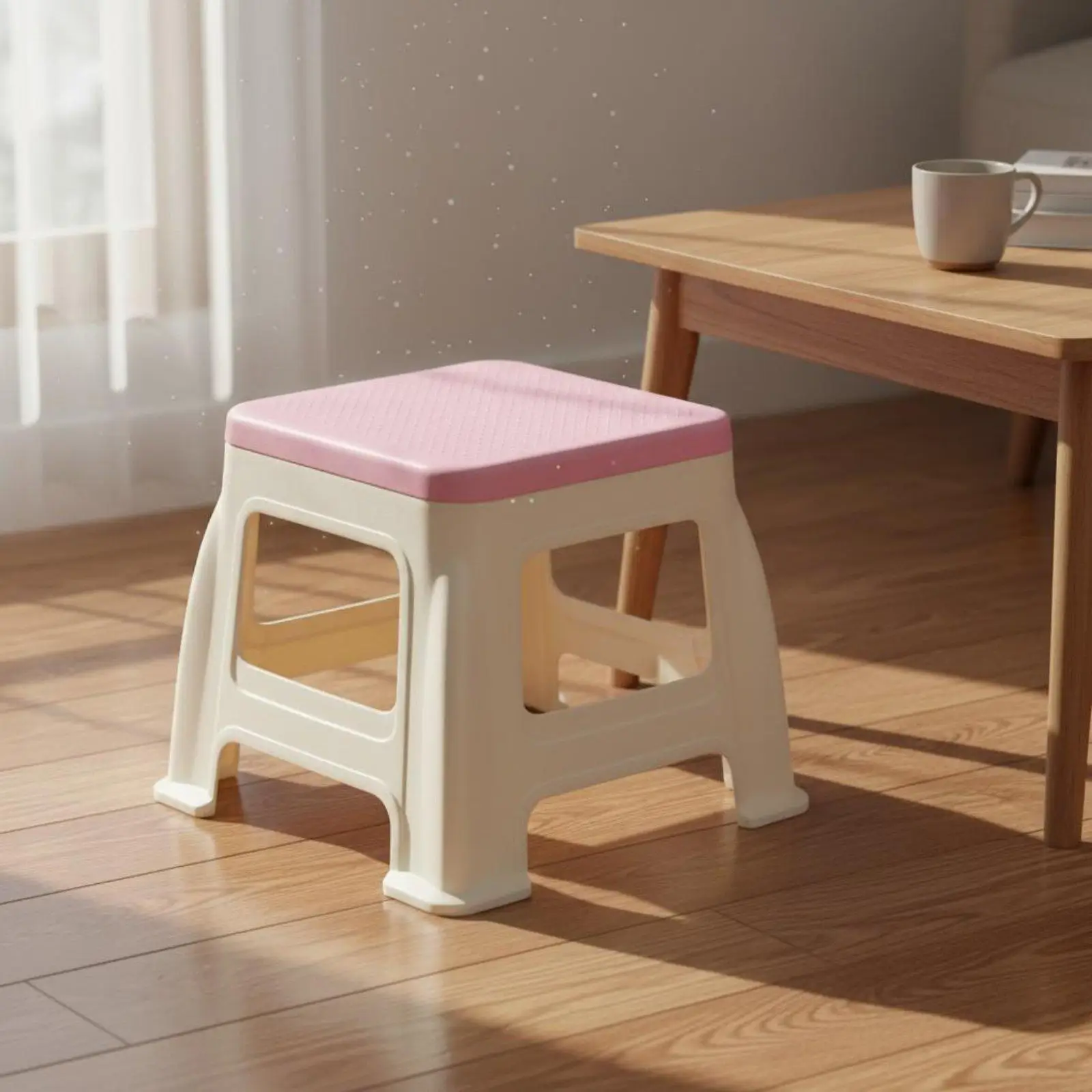 Plastic Stool Chair Non-slip Stackable Low Stool Waterproof Portable for Home and Outdoor Use