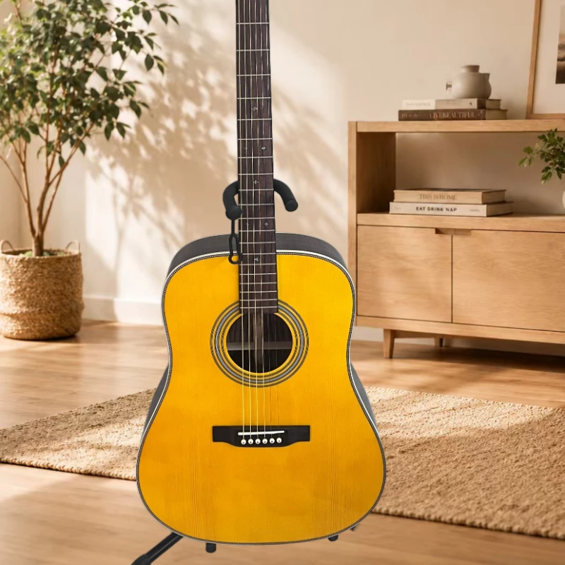 41 Inch HD28 Acoustic Guitar D-bucket Spruce Solid Top Rosewood Neck Retro Yellow Adult Beginner Free Shipping