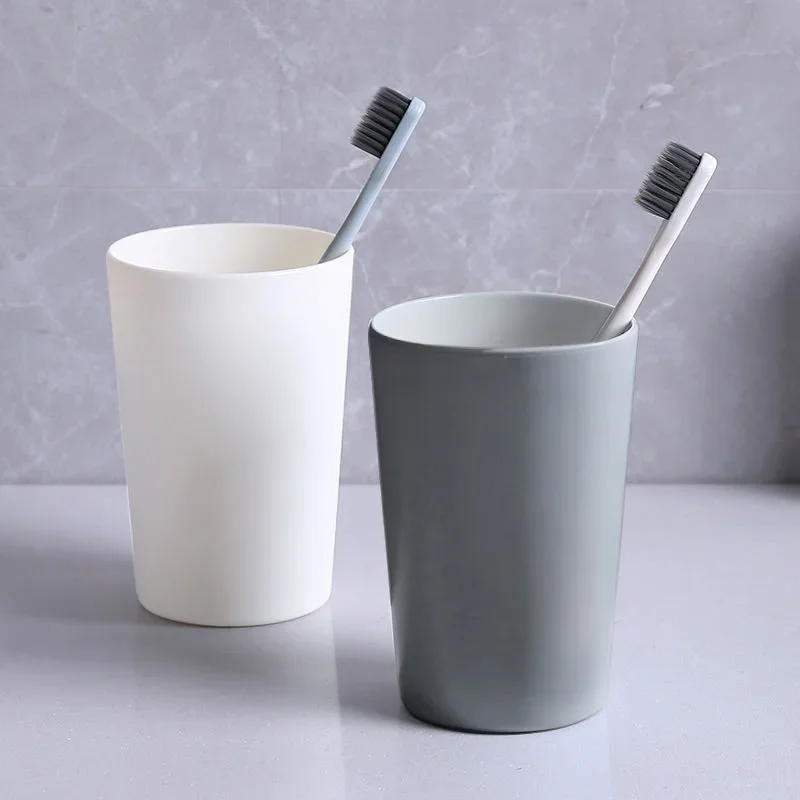 

New Plastic Cups Toothbrush Holder Cup PP Rinsing Cup Wash Tooth Mug Bathroom Sets Travel Accessoires Salle De Bain