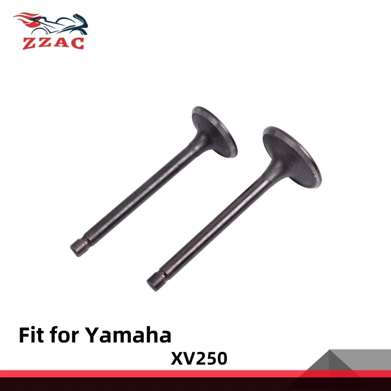 for YAMAHA XV250 Motorcycle Engine Inlet Outlet Intake Valve Exhaust Valve Stem Kit 26X65X5mm 22x64.5x5mm