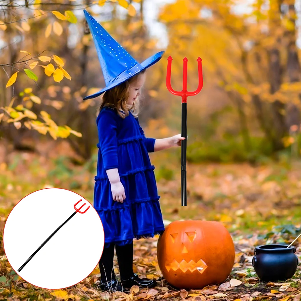 

2pcs Costume Accessories For Women Adult Kids 42.8 Inch Detachable Handle Demon Cosplay Prop Halloween Party Fork Prop