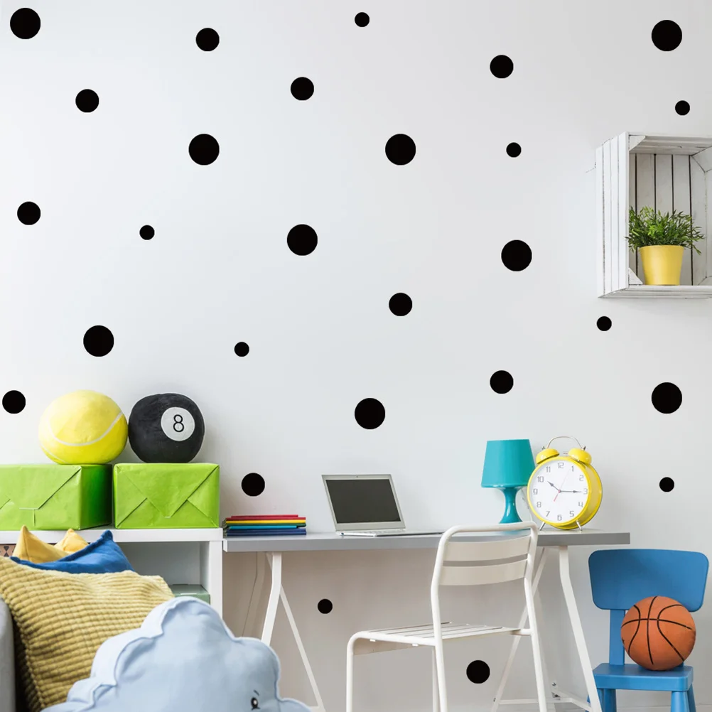 

Round Removable Waterproof For Bedroom Wall Decor Wall Stickers Living Room Room Decor Black