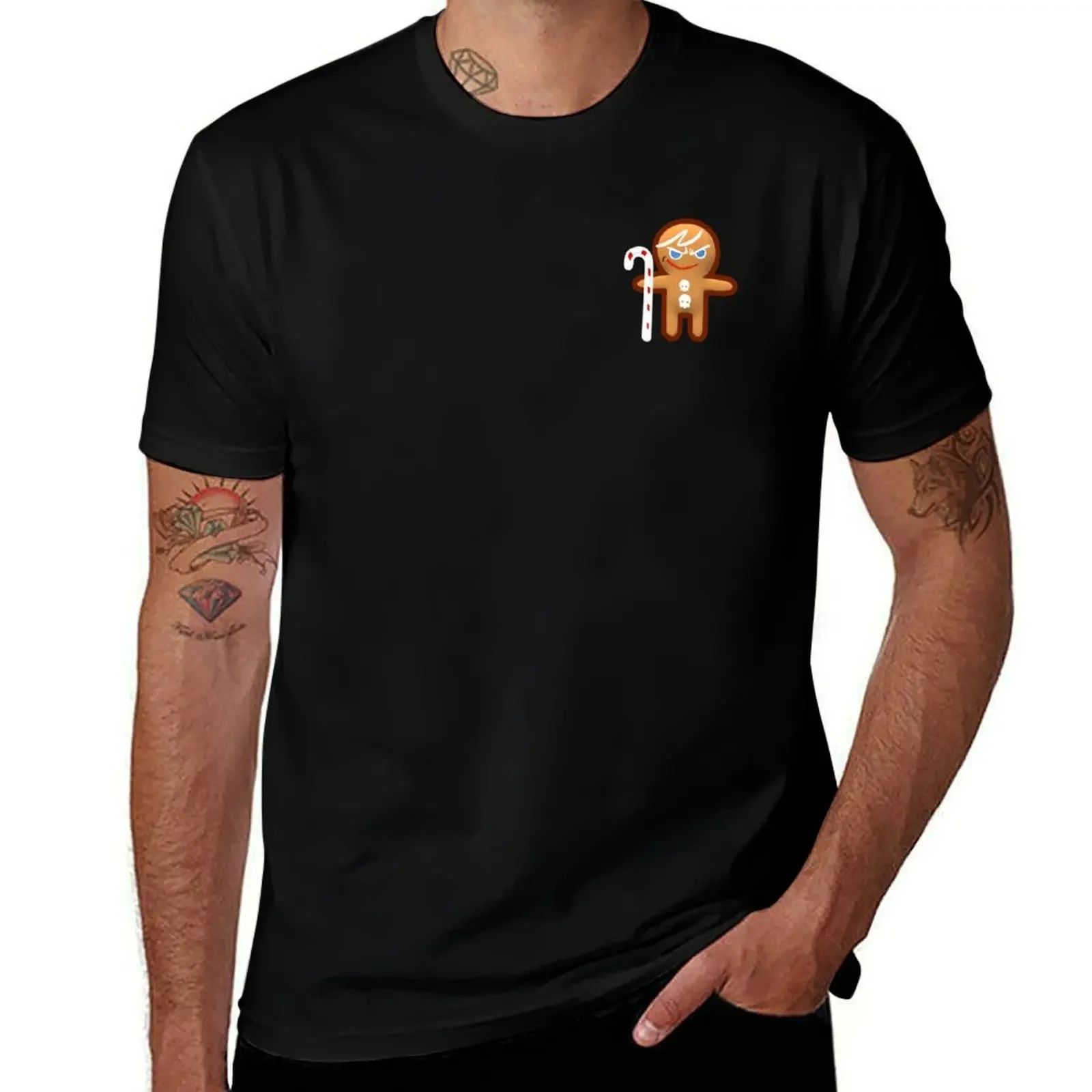 Gingerbrave Smirk! Cookie Run Ovenbreak T-Shirt plus size clothes summer clothes tee shirts for men