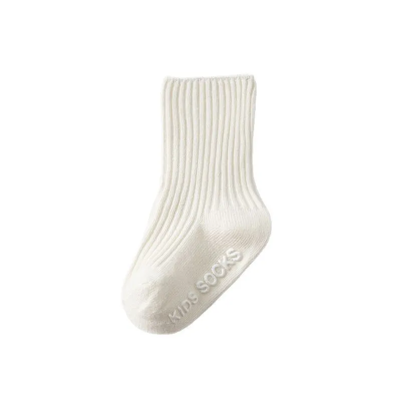 

Newborn Baby Socks (Boy & Girl) - A-Class Cotton, Anti-Slip, Mid-Calf, Double-Stitched, Suitable for Spring, Autumn & Winter