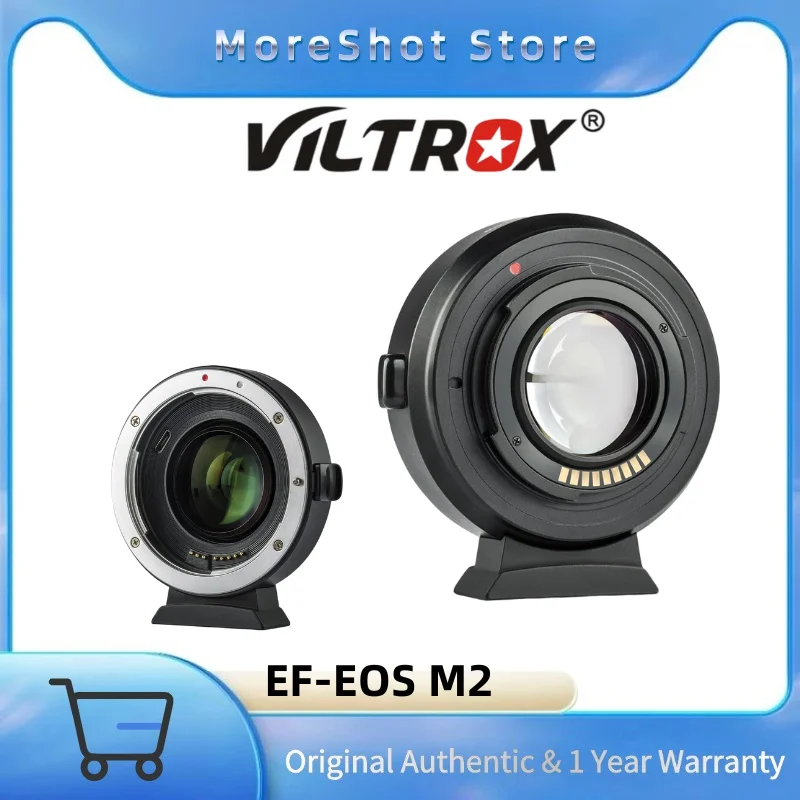 VILTROX EF-EOS M2 Lens Adapter Auto Focus 1/4 Standard Interface for Canon EF Lenses to Canon Mirrorless Cameras EOS M M2 M3 M5