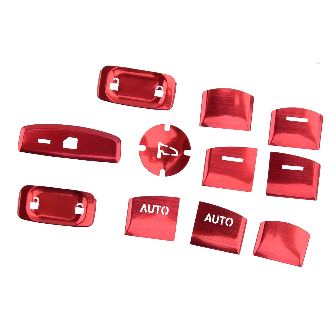 11pcs Door Window Lift Switch Sequin Lid Cover Trim Fit for Honda Civic 10th 2016 2017 2018 2019 2020 Red/Silver/Blue