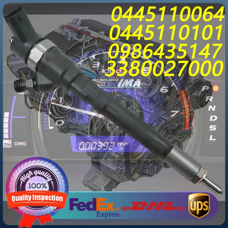 

0445110064 0445110101 0986435147 3380027000 Common Rail Injector For Hyundai Accent Santa Fe Kia Carens 2.0CRDi Engine