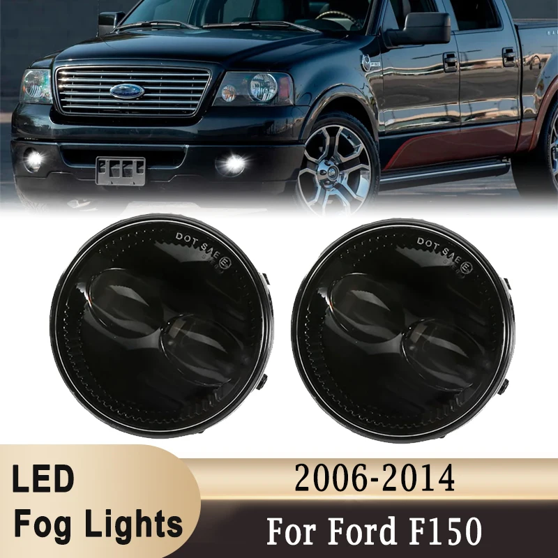 12V 30W LED Fog Light for Ford F150 2006-2014 6000K White Plug & play Driving DRL Fog Light IP67 Waterproof 2400 Lumens