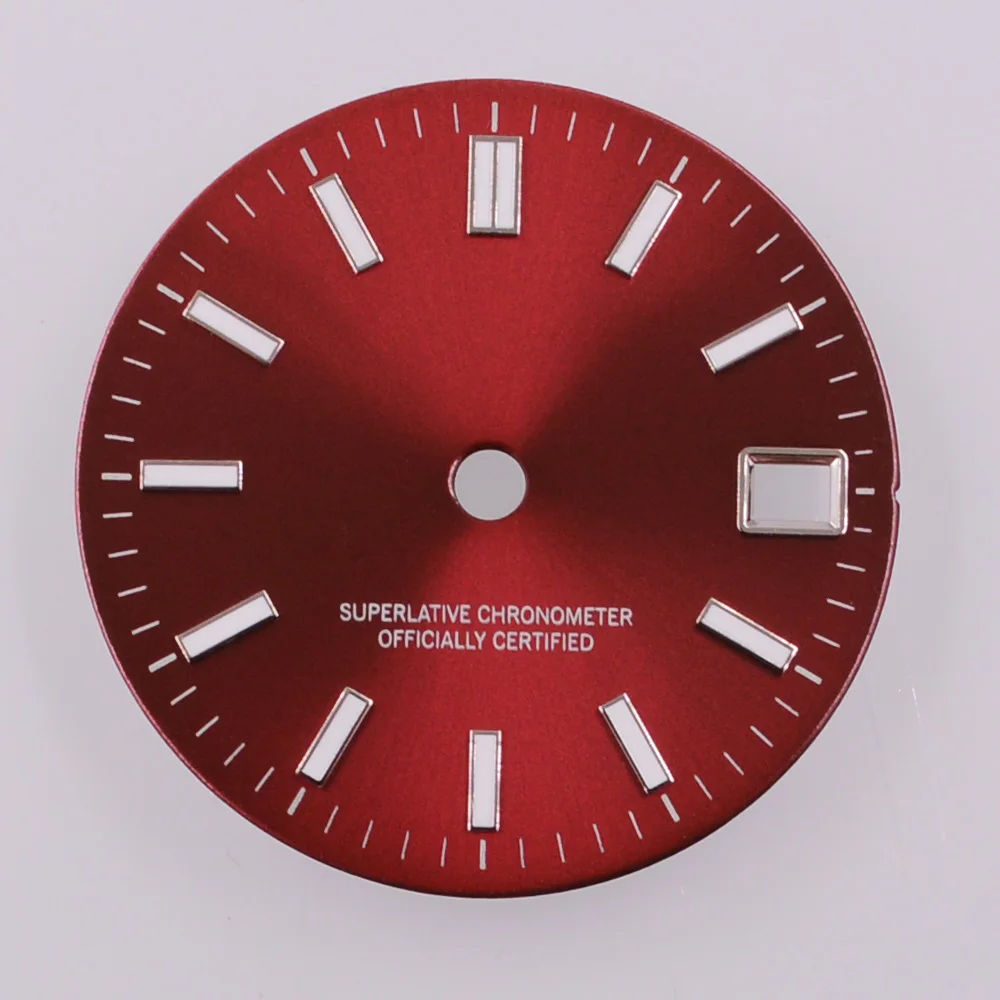 29mm Green luminous Watch Dial FIT NH35 NH36 Movement Watch parts Blue/Red/Black/Gold/Pink Sterile Dial