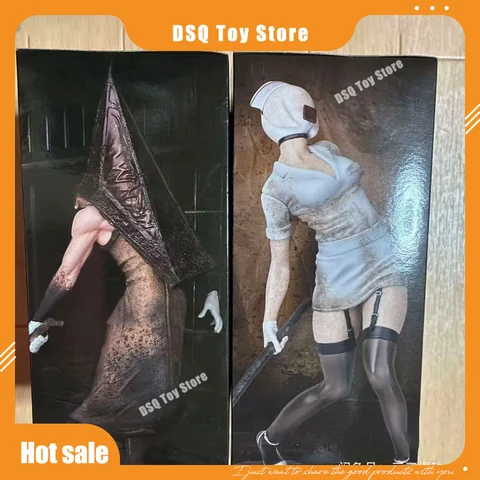 New Products In Stock Japanese Authentic Konami Silent Hill Bubble Head Nurse Red Pyramid Scenery Figure Toy Holiday Gift