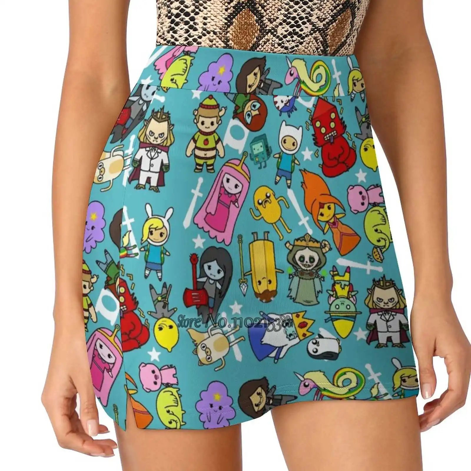 Jupe crayon Hakama deux pièces pour femmes, Time for Adventures, Mini jupe, Workout Sports, Adventure Time