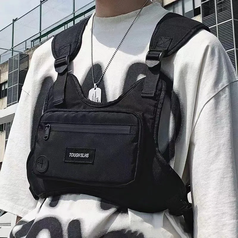 

Luxury Bag Men Motorcycle Vest Chest Bags Sports Bags Hip Hop Streetwear Bag for Men Women Sports Casual Tactical Vest Bags Gift