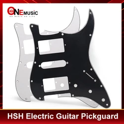 HSH 3 Ply 11 Holes Electric Guitar Pickguard Anti-Scratch Plate for ST FD Electric Guitar Black/White