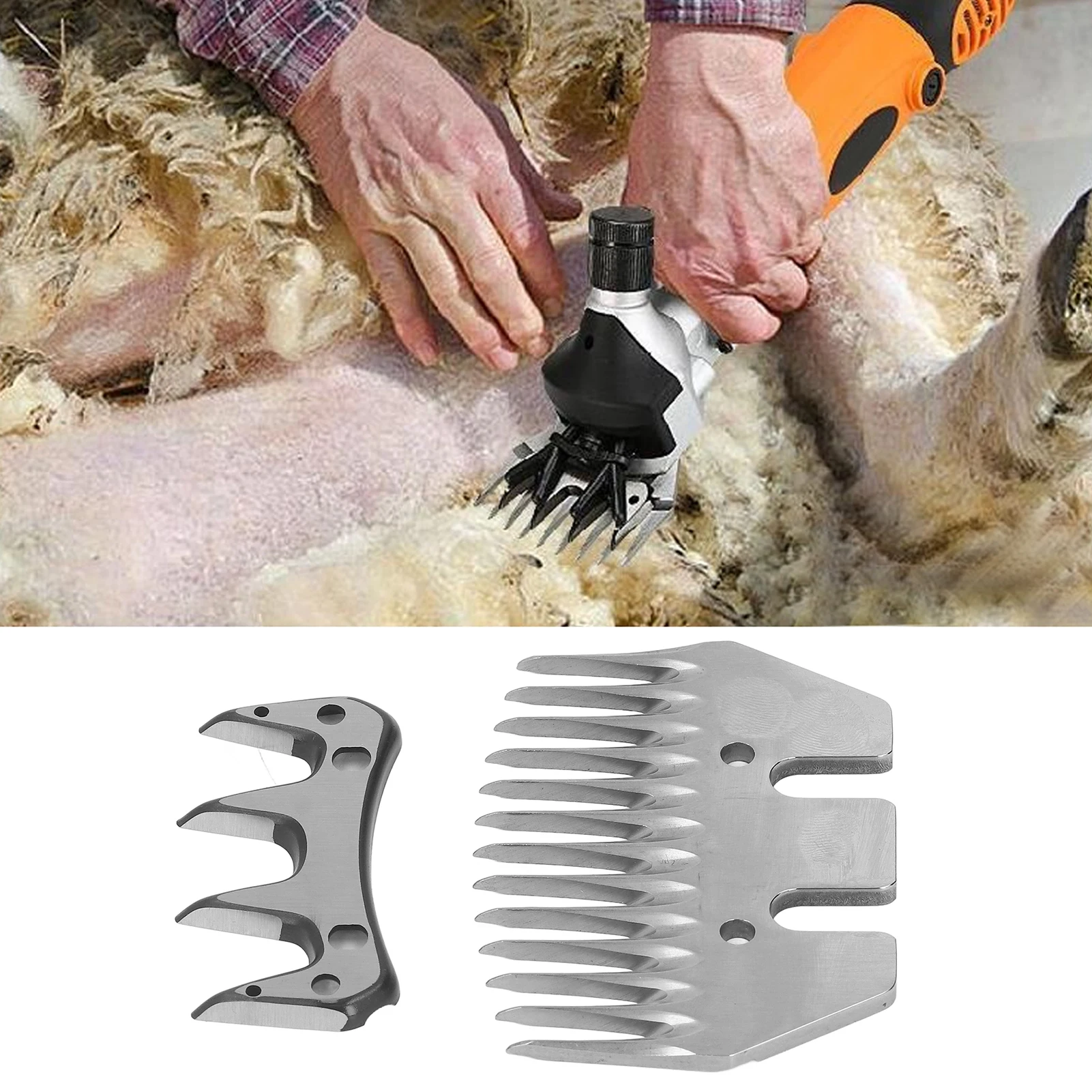 

ZK20 Sheep Shears Blade Straight 13 Tooth Electric Wool Cutter Goat Clipper Scissor Replacement Part