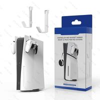 For PS5 Slim Wall Mount Cooling Stand Controller Charger 2-Level Cooling Fan Space-Saving Multifunctional for PS5 Slim Console