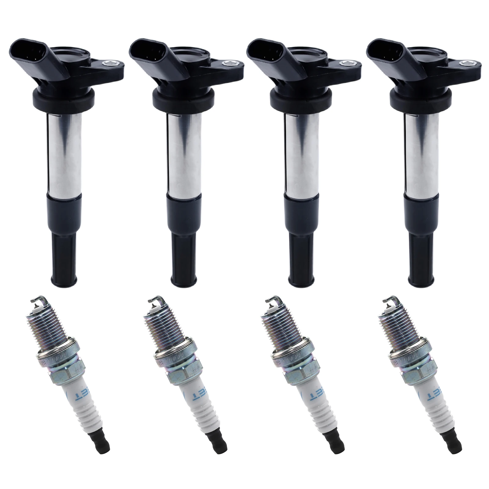 Ignition Coils + Spark Plugs Kit For FAW VELA VIZI/VITA XIALI SAIC MAXUS G10 GEELY EC8 DONGFENG RICH HAIMA FAMILY I 323 19005277