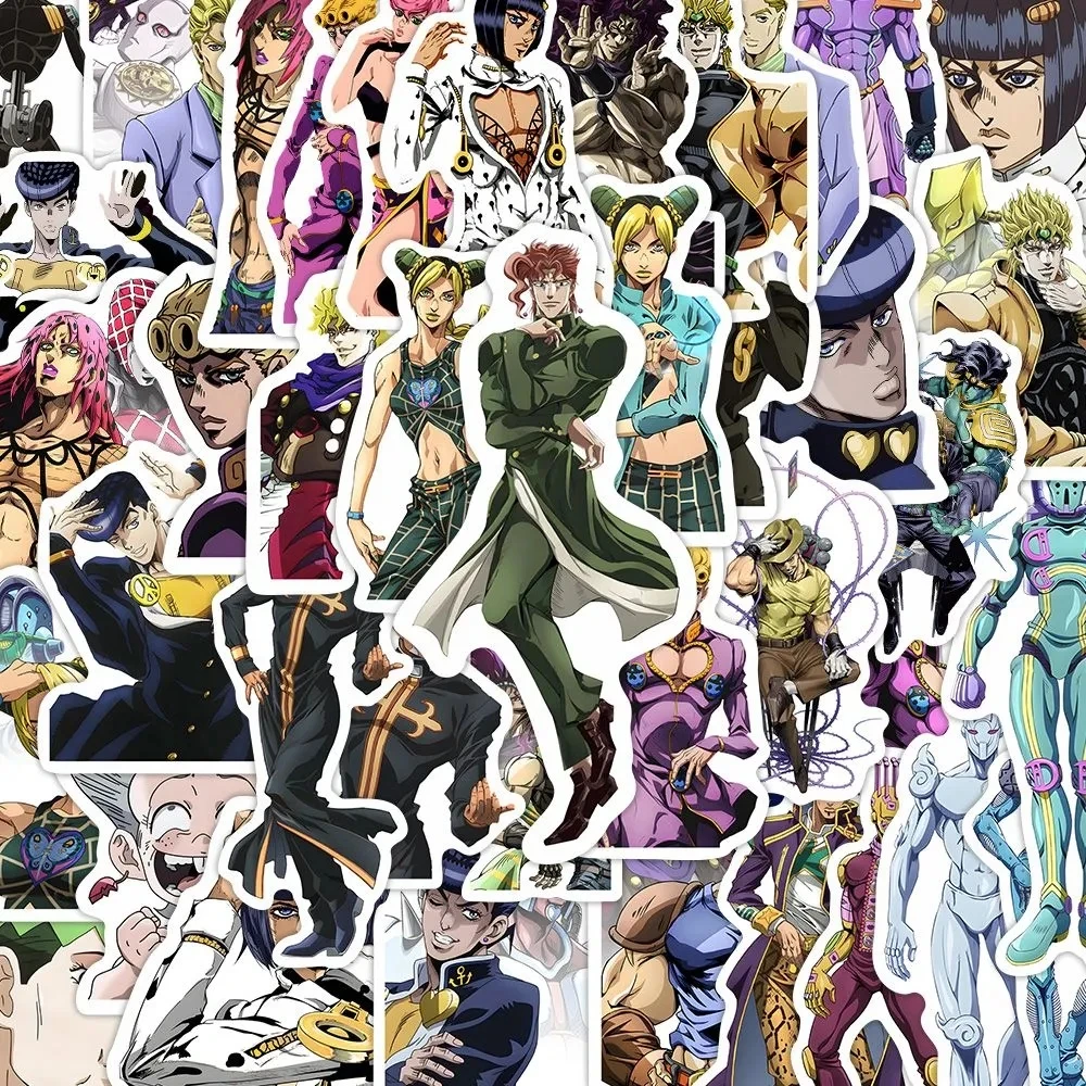 JoJo Bizarre Adventure Stationery Stickers Anime Kujo Jotaro Sticker Stationery Student Cartoon Waterproof Graffiti Decorate