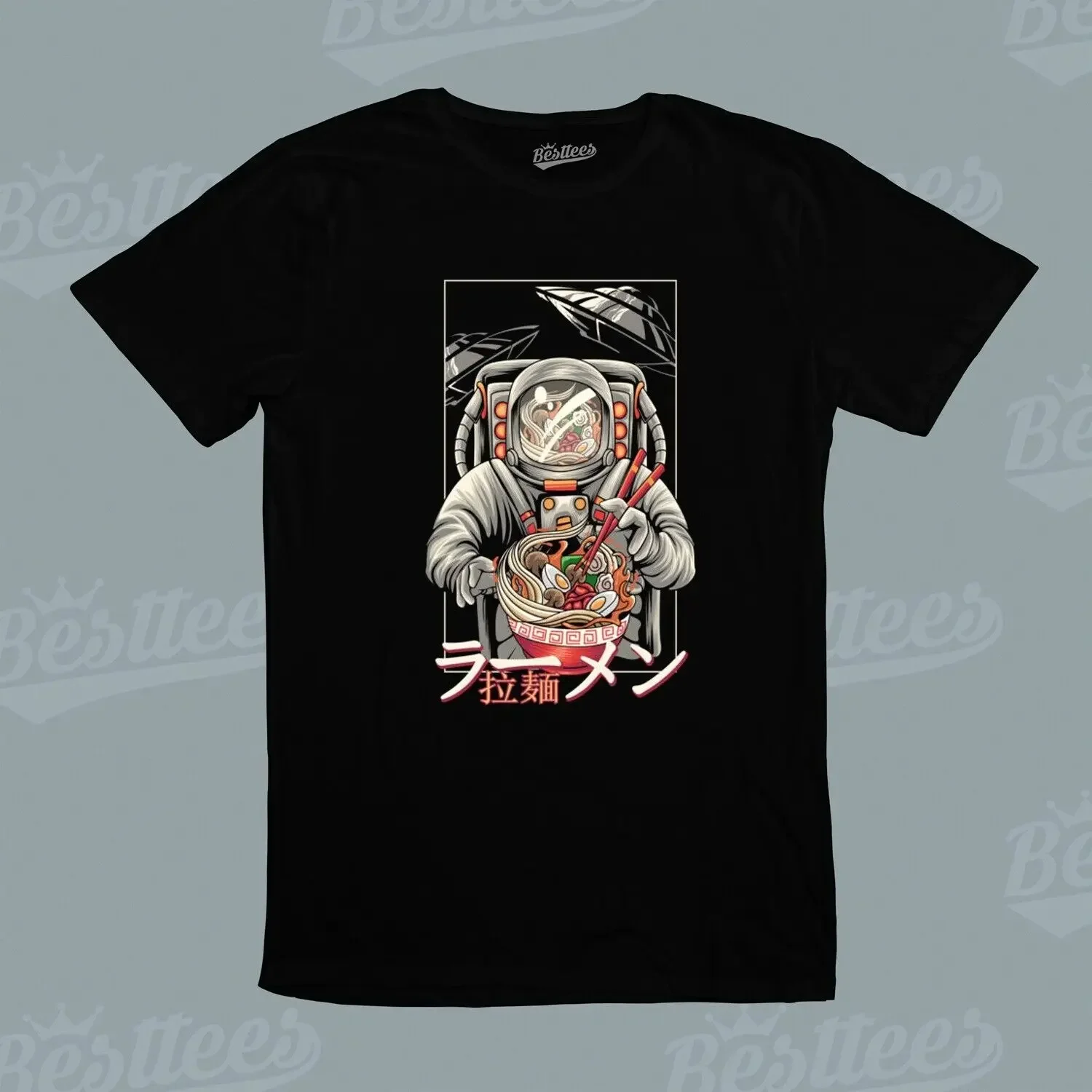 

UNISEX Adult MALE FEMALE Japanese Anime Astronaut Space-man Ramen T-Shirt