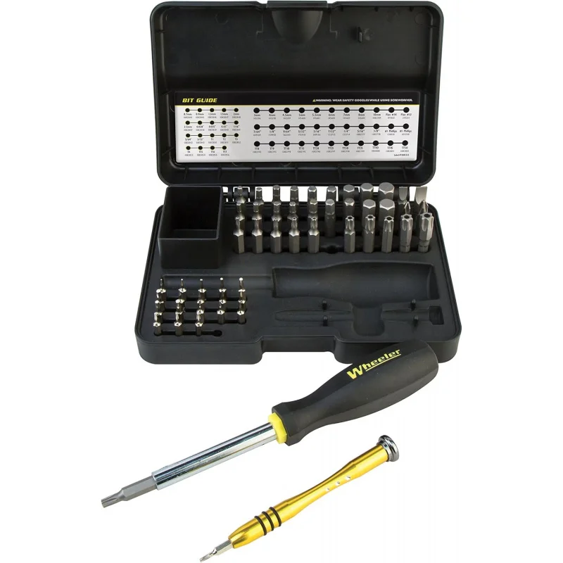 55 Piece SAE/Metric Hex and Torx Screwdriver Set for Pistol Rifle Handgun Gunsmithing Rebuild and Maintenance