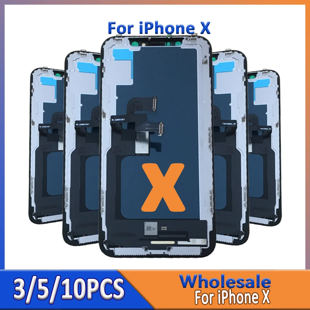 

Wholesale 3/5/10 Pieces/Lot For iPhone X LCD Screen Assembly With Touch Digitizer For IPHONE X