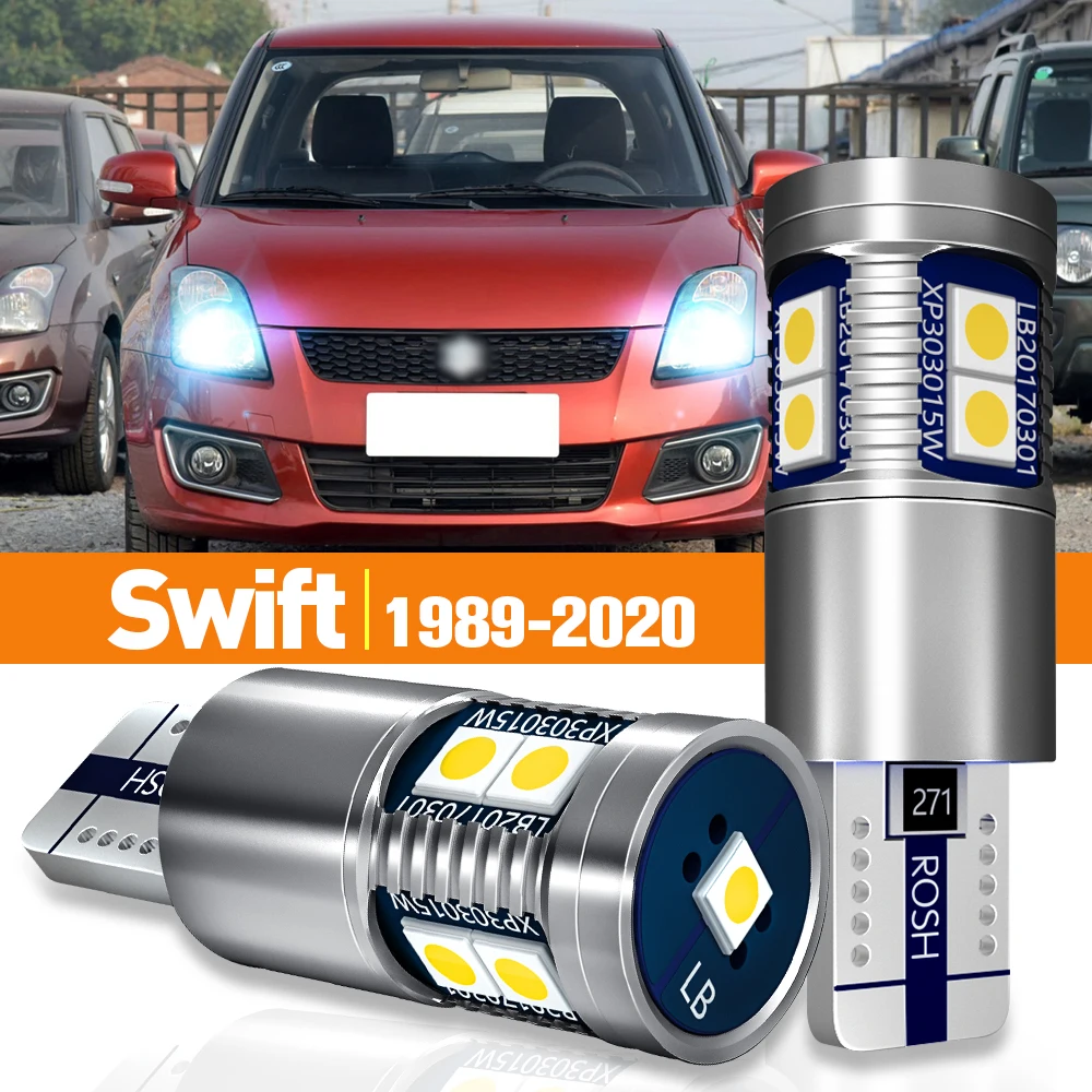 LED luz de afastamento de estacionamento para Suzuki Swift, acessórios da lâmpada, Canbus lâmpada, 1989-2020, 2007, 2008, 2009, 2010, 2011, 2012, 2013, 2014, 2015, 2pcs