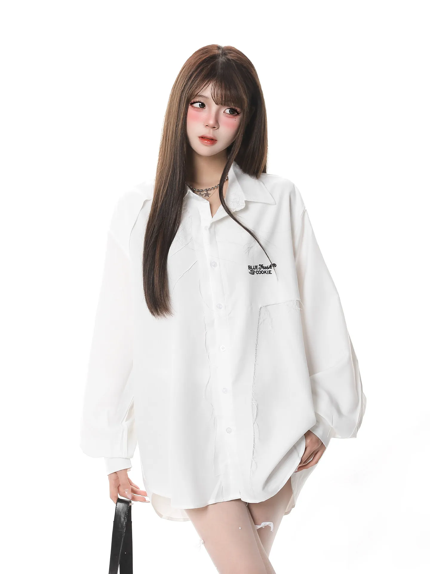 

American College Sle Long Sve Letter Print irt Women's Loose Casual Simple Sle Top Spring 2026 New Arrival